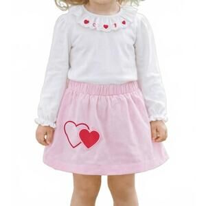NEW ZUCCINI KIDS kid's hearts & twirls miley skort in pink